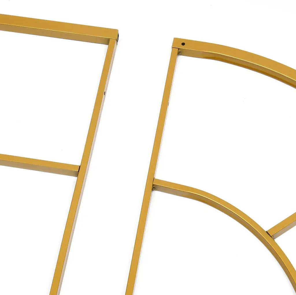 Arche de mariage dorée en forme de tonneau 100 cm support métal robuste - 11