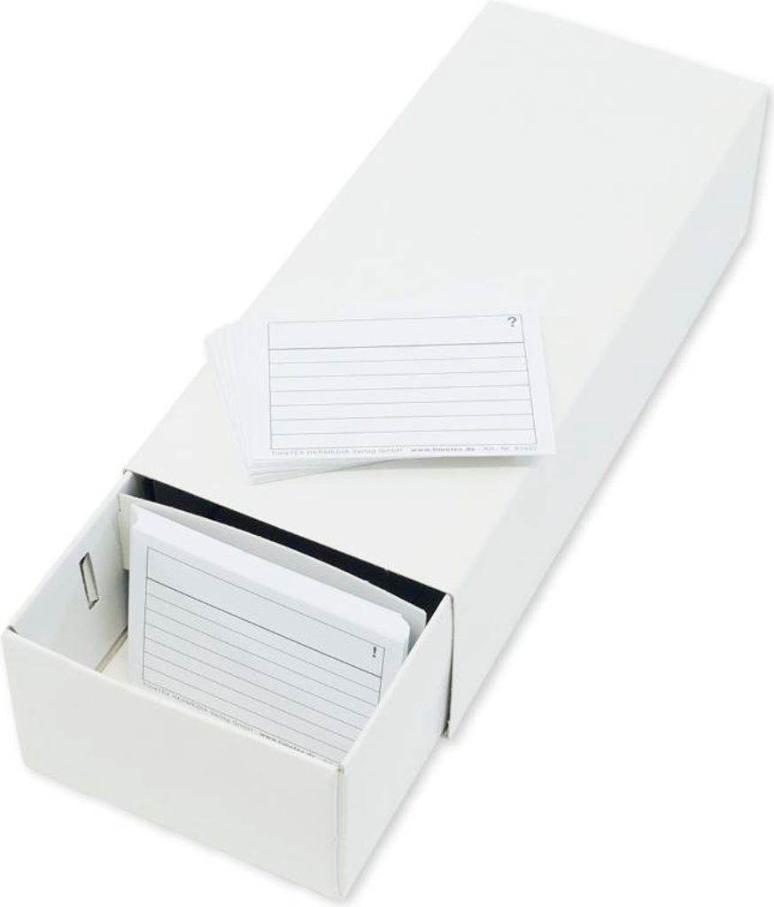 TimeTEX Lernkartei-Kasten A8 Pappe mit 100 Lernkärtchen Produktbild 