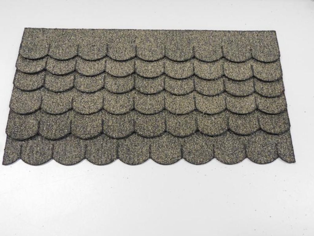 1 Set Dachschindeln Biberschwanz (33 mm + 30 cm lang) grau 0,16 m² Vogelhaus Nistkasten