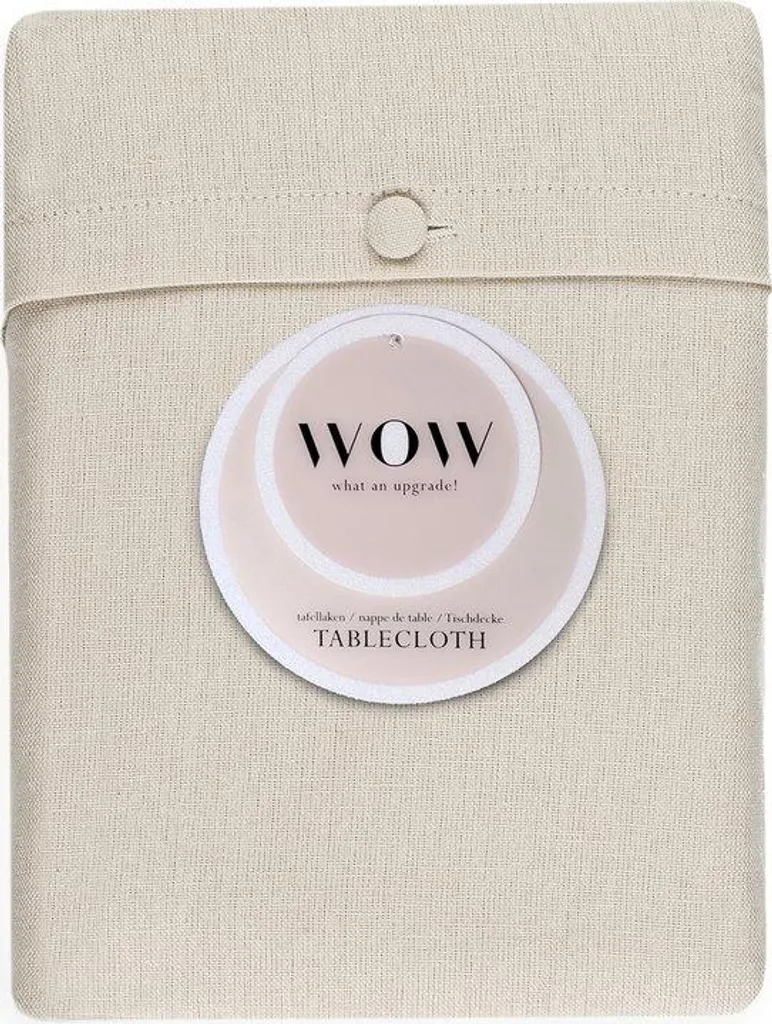 Nappe de table salon lin et coton Essence Sable WOW - 150x250cm - 4