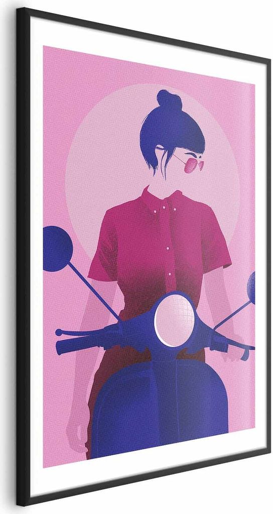 Posterpapier Poster - Woman on a Scooter 29.7x42 cm Menschen h-A-0145-ao-a