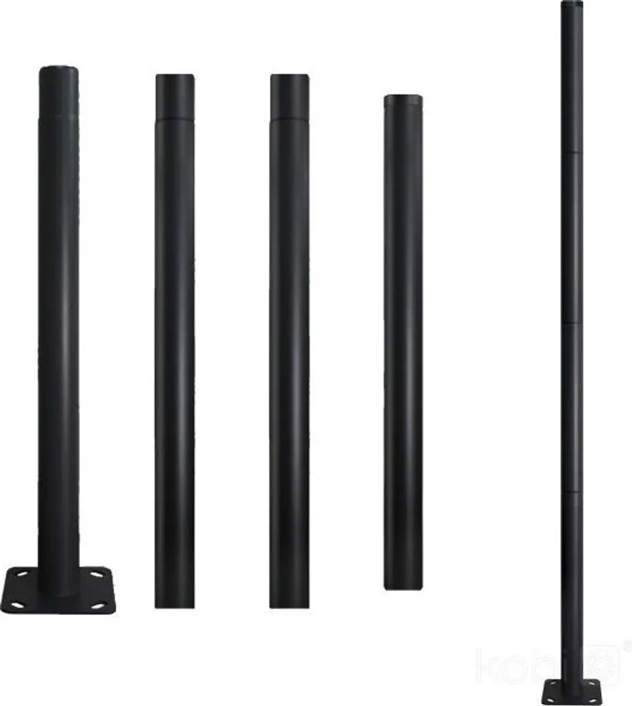 Poteau d'éclairage public pliable 4m Kobi BASE SG diam 60mm galvanisé
