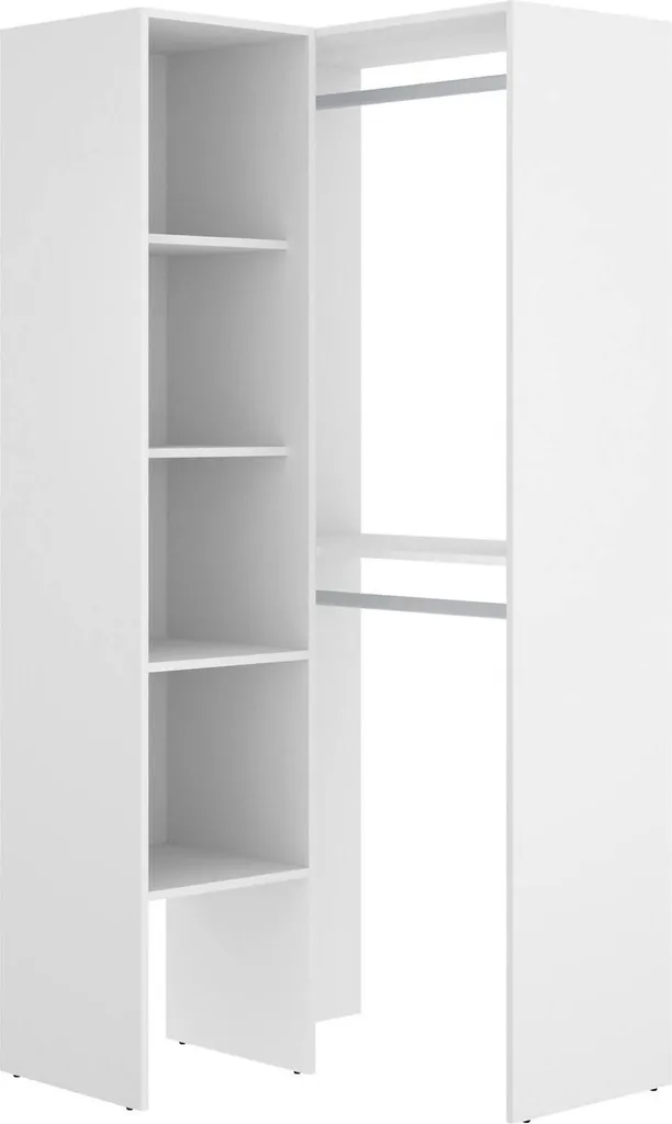 Arpagone Grande Armoire Blanche 79x186h cm avec 5 Étagères Spacieuses