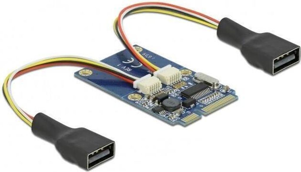 DELOCK Mini PCIe I/O full size 2 x USB 2.0 Typ-A Buchse