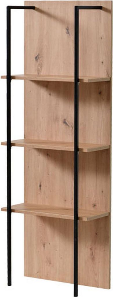 Dmora Regal Cimolais 50x28x138h cm Eiche braun Knoten, 3 Böden Bodenmontage, Hängend