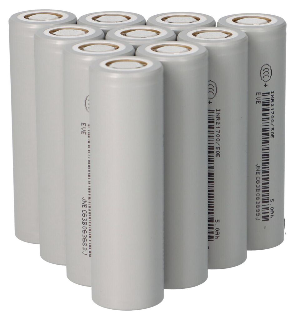 10er-Set EVE Li-ion Akku INR21700-50E 3,6V 5000mAh - 15A Produktbild 