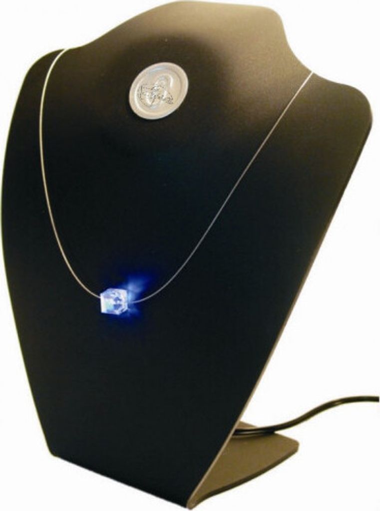 Collier LED Kristall Cube Weiß Crystal mit Swarovski® Produktbild 