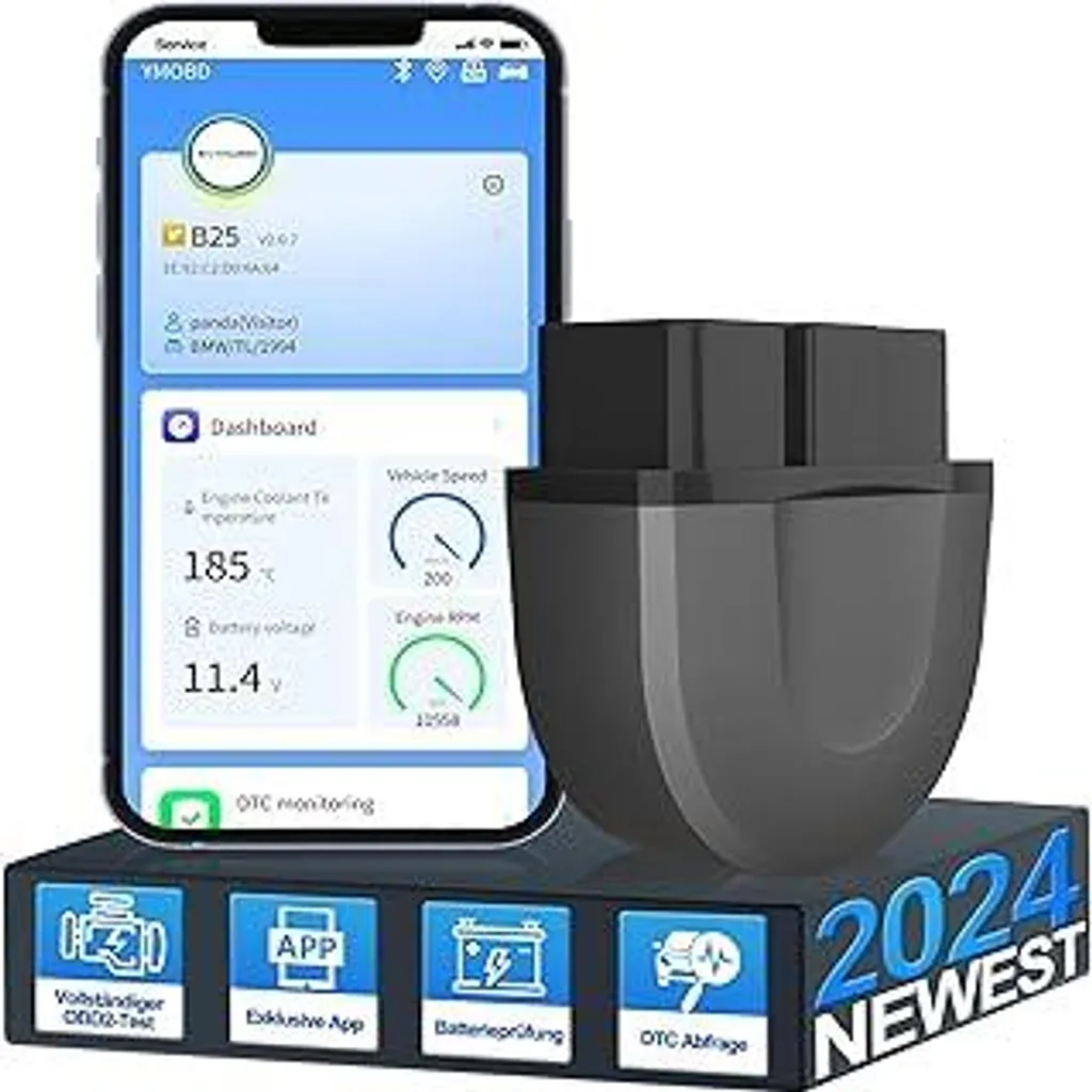 Adattatore OBD2 Bluetooth 5.0 Diagnosi Auto Smart per App Dedicata