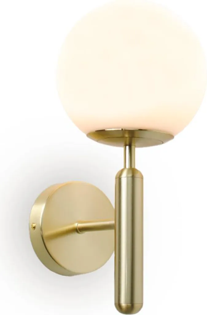 Applique murale boule dorée pour une lumière tamisée et une déco chic E27
