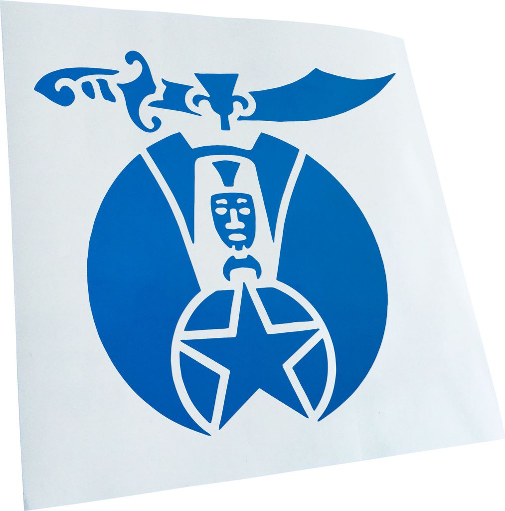 Kiwistar - Autoaufkleber - Freimaurerei Zirkel M2 - Blau - 30x27cm - Aufkleber für Auto, Laptop, Fahrrad, LKW, Motorrad mehrfarbig JDM Decal Racing