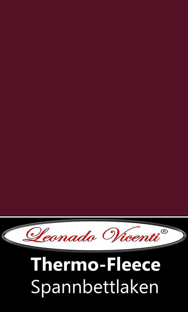 Thermofleece Spannbettlaken 120-130x200 cm Bordeaux Warm Produktbild 