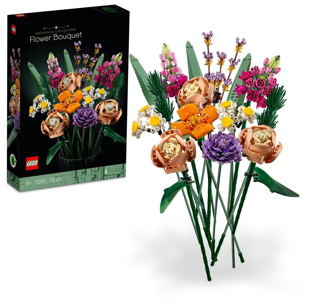 LEGO 10280 Icons Blumenstrauß, Kunstpflanzen für Produktbild 