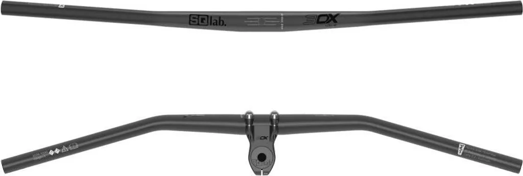 Guidon de vélo VTT SQLAB 3OX ALU Cintre Ergonomique 79,5cm Gris