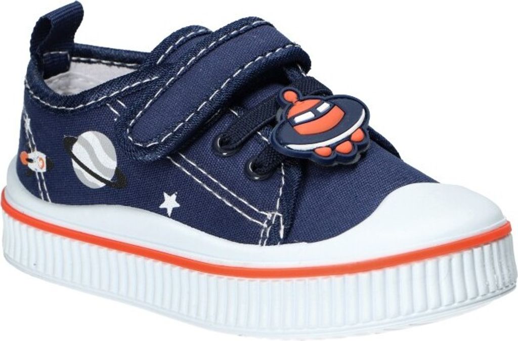 AMERICAN CLUB TEN168 Kinder-Sneaker mit Klettverschluss, Kinderschuhe, Ledereinsatz Marineblaue 25