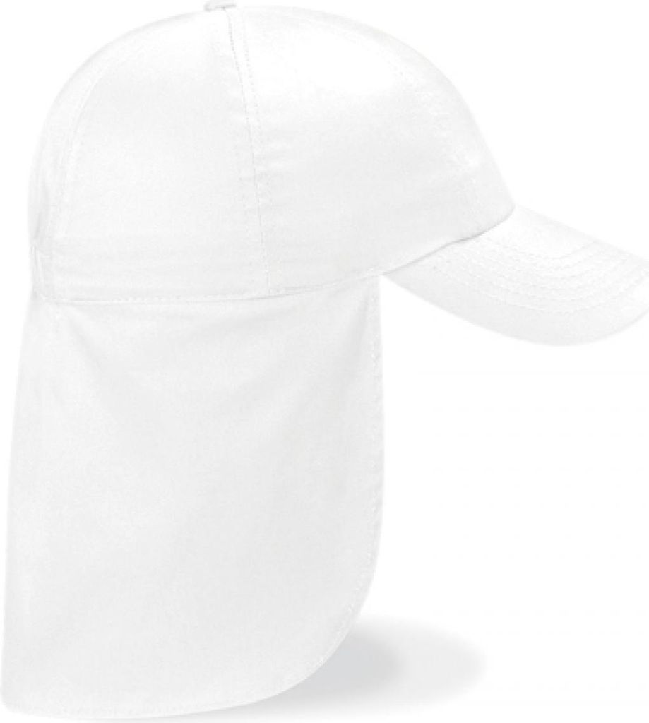 Beechfield B11B | Junior Legionnaire Style Cap / Kappe / Mütze / Hut - Farbe: White - Größe: One Size