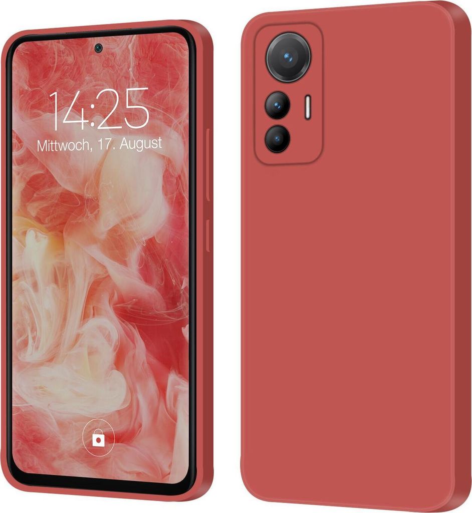 Hülle für Xiaomi 12 Pro Case Cover Bumper Silikon Softgrip Schutzhülle Farbe: Rot