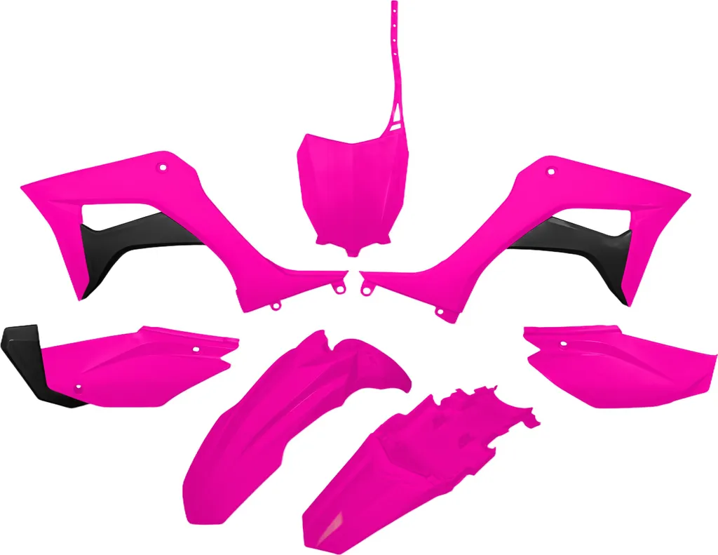 Kit plastique rose fluo résistant pour Honda CRF 110F de 2019 à 2025 UFO
