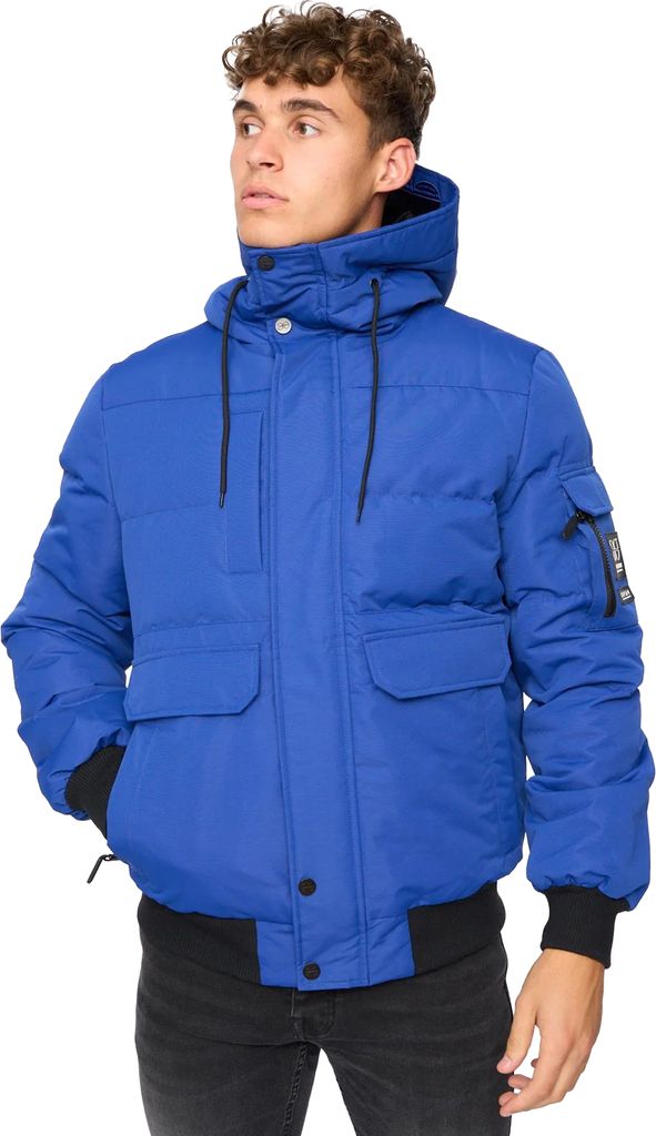 Crosshatch - "Milwaka" Bomberjacke für Herren BG1836 (L) (Blau)