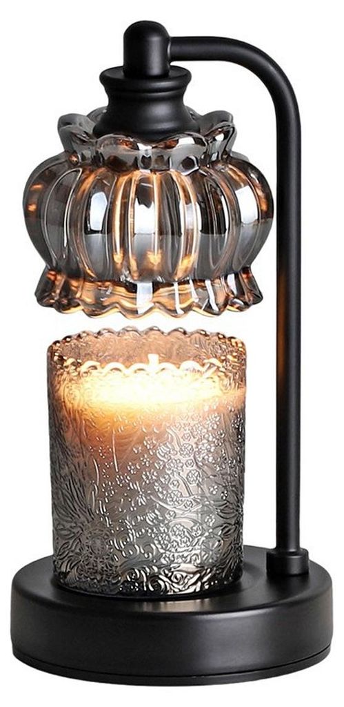 Elektrische Duftlampe Candle Warmer mit Dimmer & Timer, für Duftkerzen & Wachs, gemütliche Home Deko für Schlafzimmer Wohnzimmer, inkl. 2 Glühb...