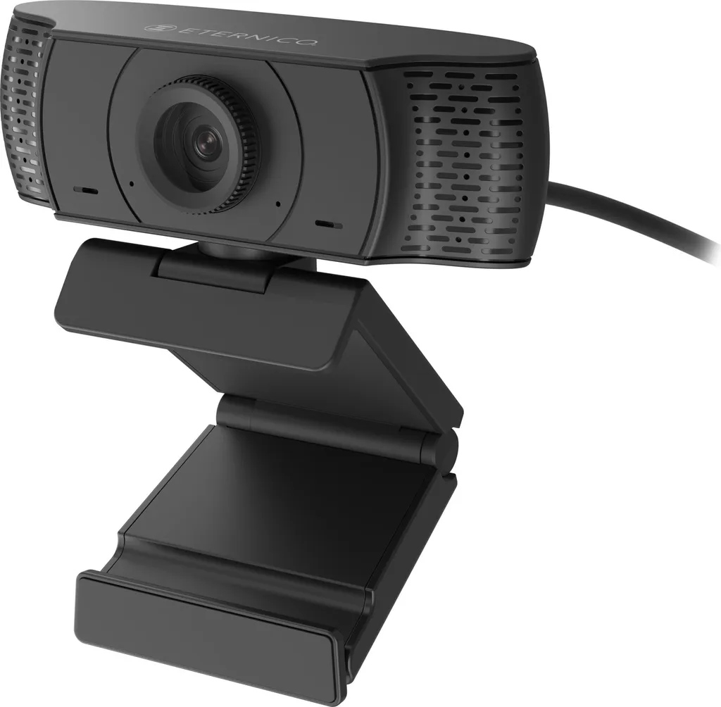 Webcam 1080p Eternico ET201 fluide à 30fps avec fixation écran noire