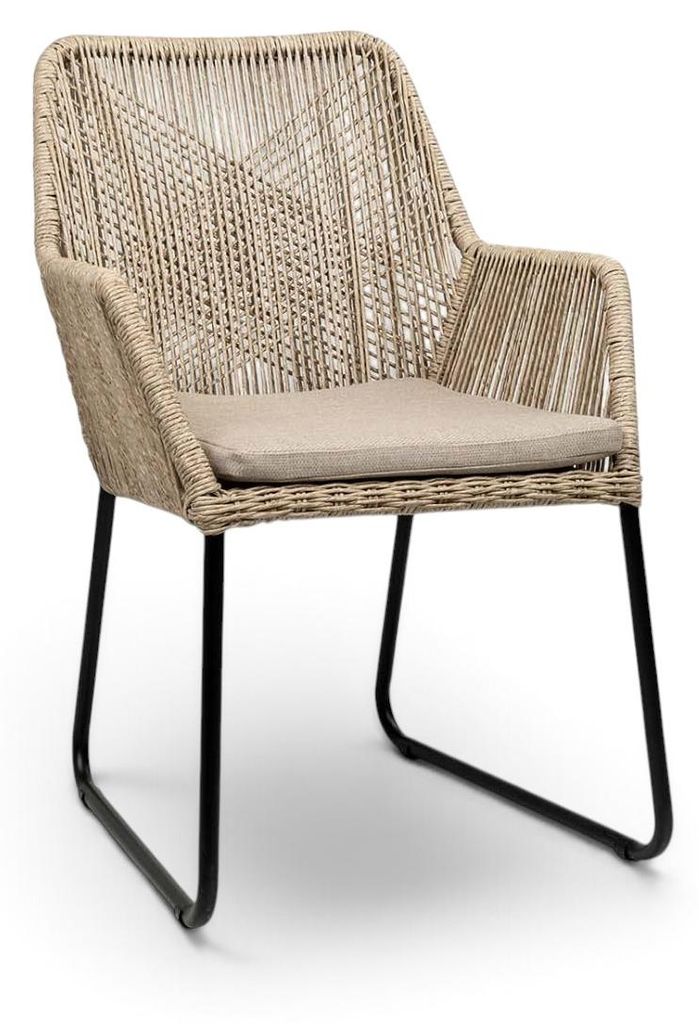 Dining-Gartenstuhl | Mona | Sand | Rope | 2er Set Produktbild 