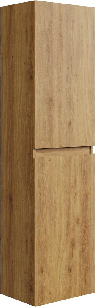 Armoire de salle de bain Angela Chêne 40x30x150 cm avec fermeture douce