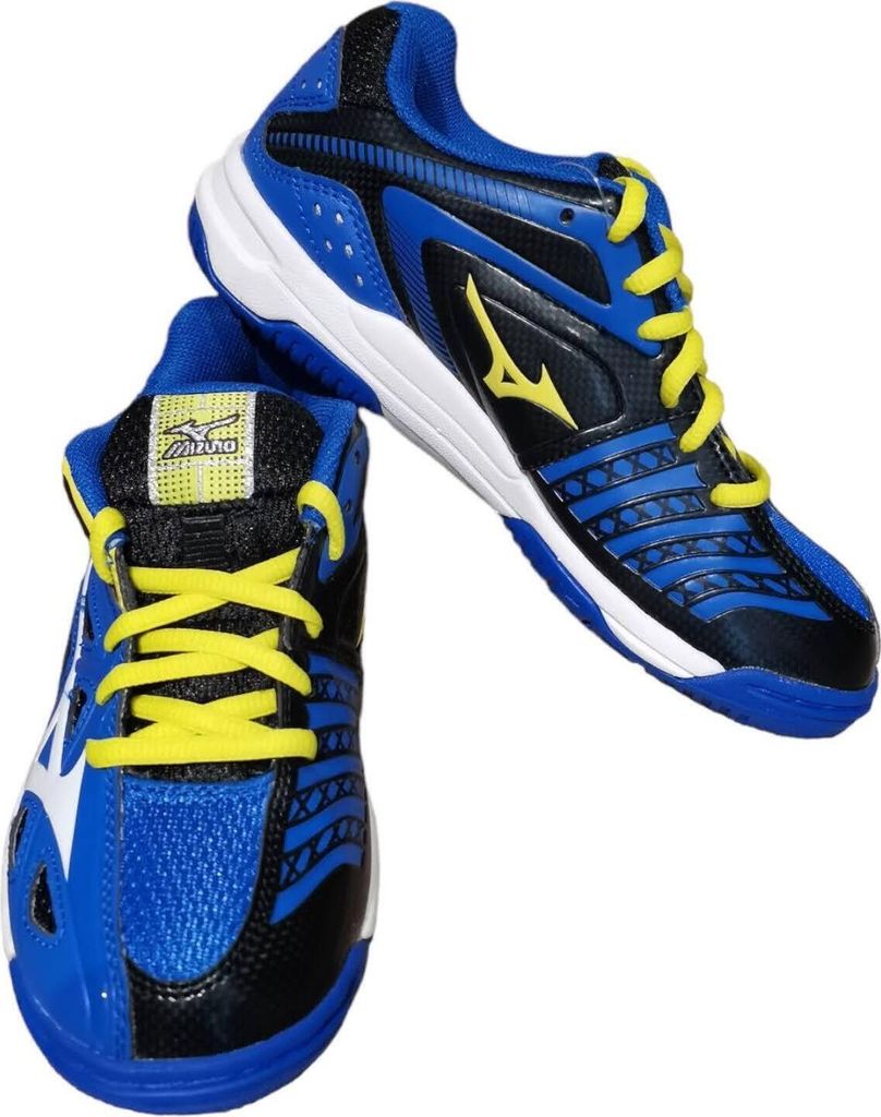 Mizuno Wave Stealth 3 Junior blau/weiß/gelb Handballschuhe