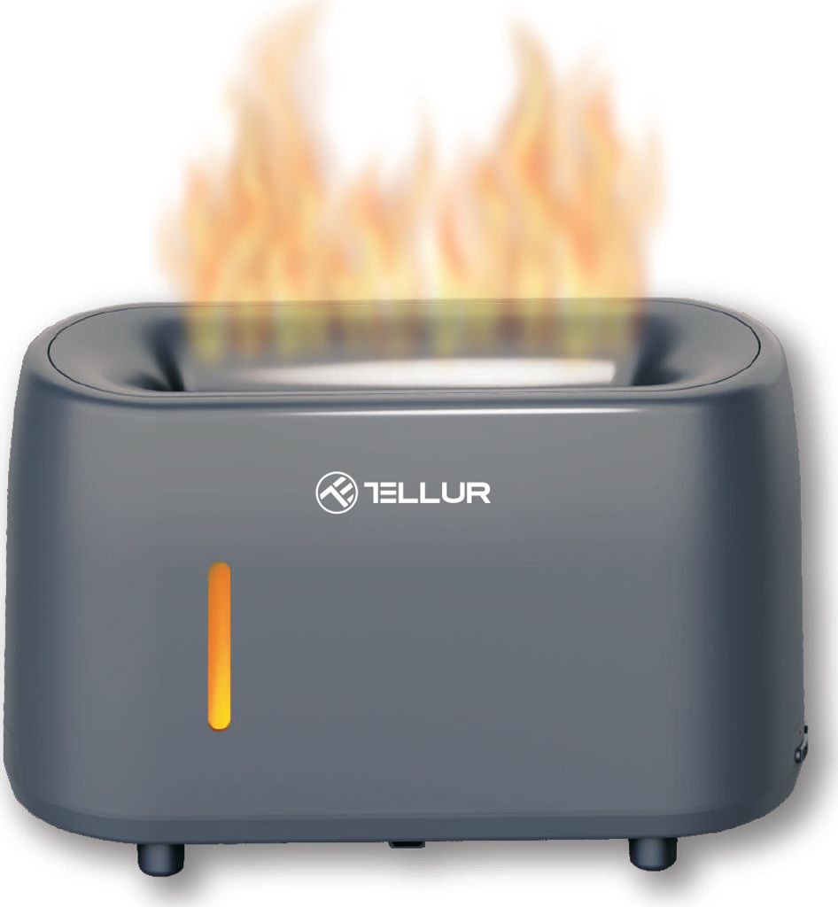 Tellur flame aroma difuzér, 240 ml, LED, šedá Obrázek produktu 
