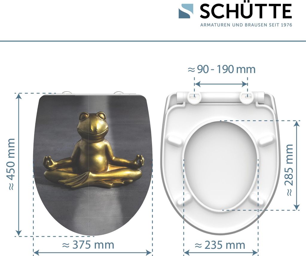 SCHÜTTE Duroplast HG WC Sitz RELAXING FROG, Toilettendeckel Produktbild 7