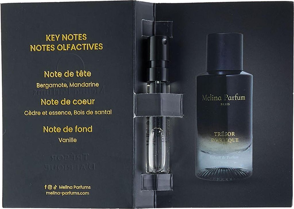 Melina Parfums - Trésor D'afrique - Extrait de Parfum pour homme 2ml