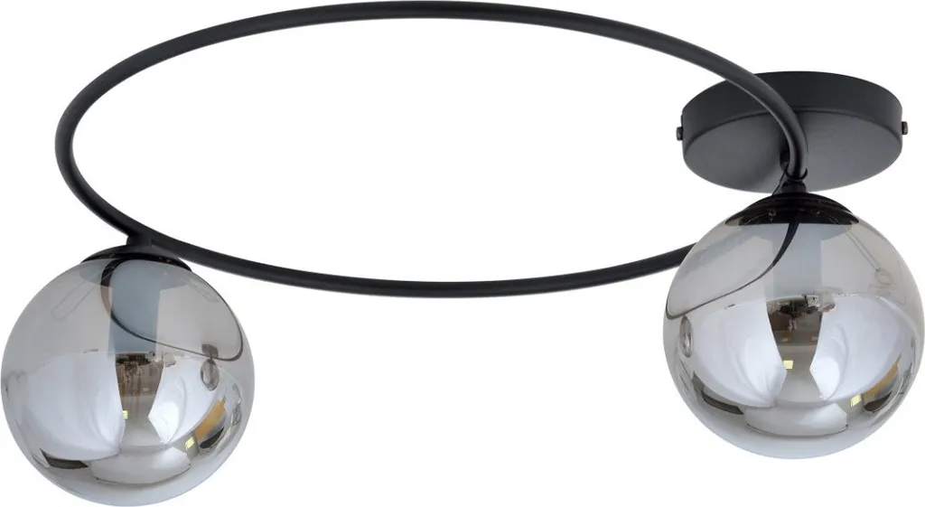 Plafonnier Emibig SOPRA 1256/2 avec 2 abat-jours graphite E14 10W