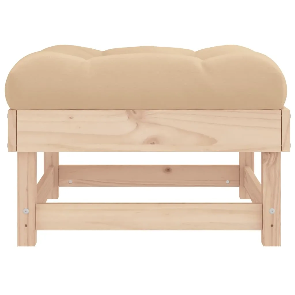 Sgabello Esterno Pino Massiccio e Cuscino Comfort | Design Modulare - 5