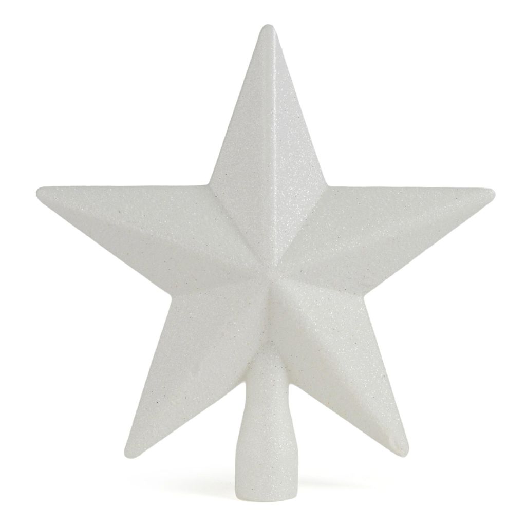 Weihnachtsbaum Spitze 19 cm - Farbe: Weiß Produktbild 