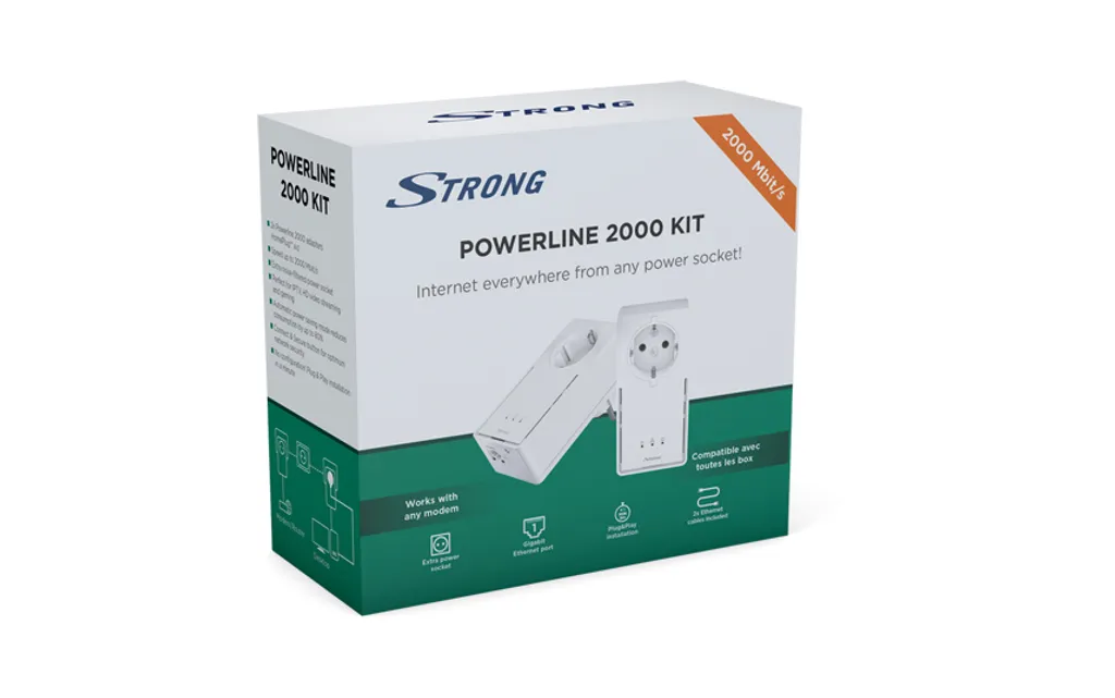 Strong Powerline 2000 KIT POWERL2000DUOEU CPL 2000 Mbit/s Blanc Duo - 5