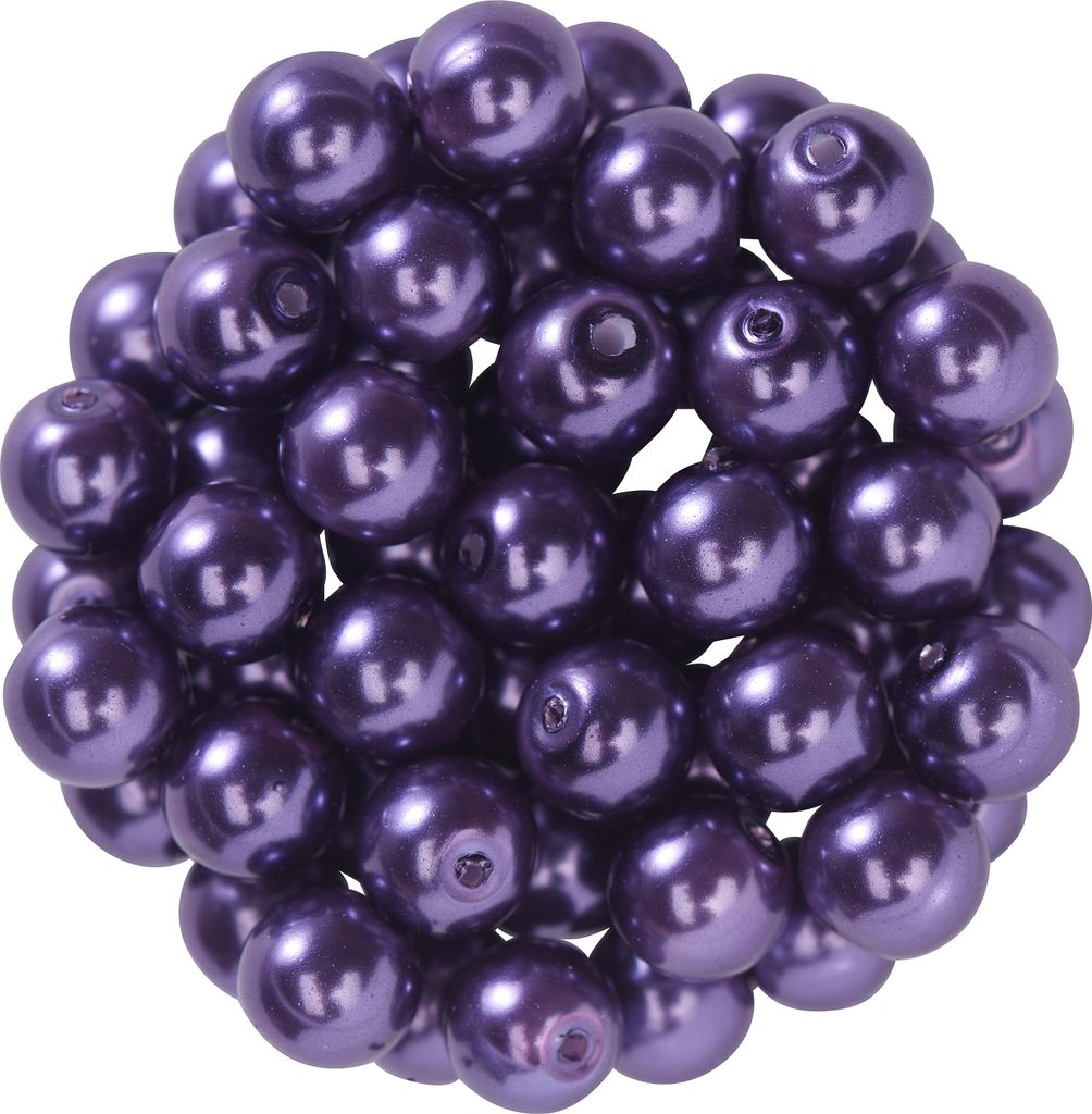 Glaswachsperlen Ø 6 mm, 55 Stück Lila Produktbild 