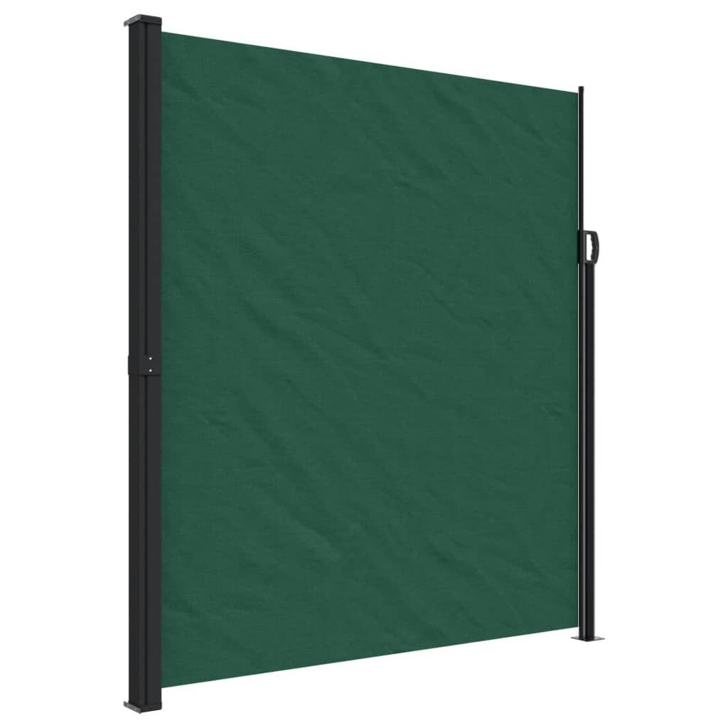 vidaXL Seitenmarkise Ausziehbar Dunkelgrün 220x500 cm Produktbild 