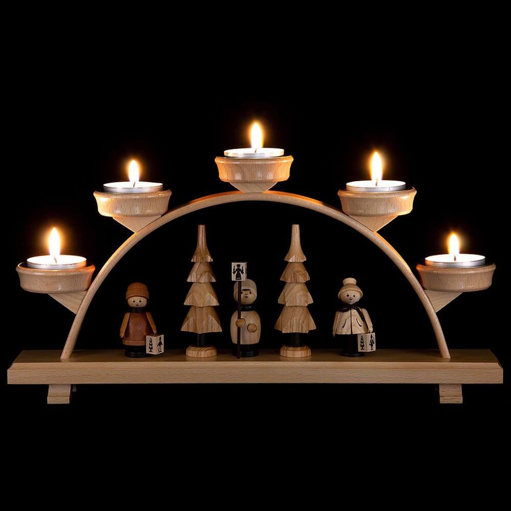 Schwibbogen Laternenkinder (32,5x16cm) von Spielwarenmacher Günther