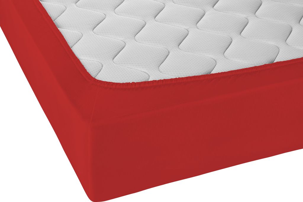 Castell Jersey-Stretch-Spannbetttuch 0077113 color: rot, size: 1x 70x140 cm