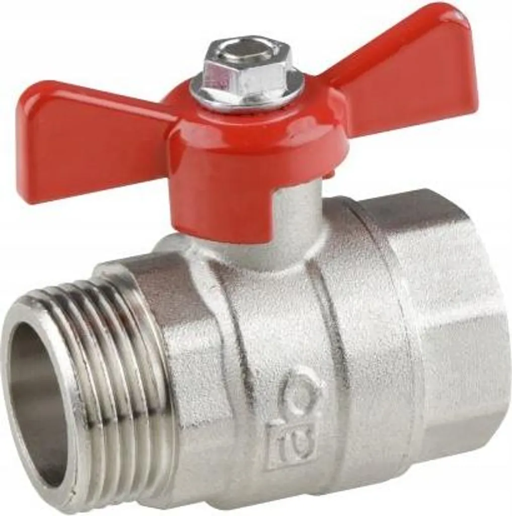 Vanne à bille 1 pouce AQUER type papillon pour réseau d'eau potable - 2