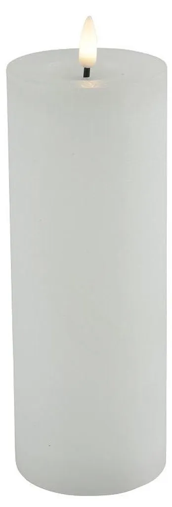 Bougie LED sans danger XL blanche rustique 20cm Countryfield anti-tache