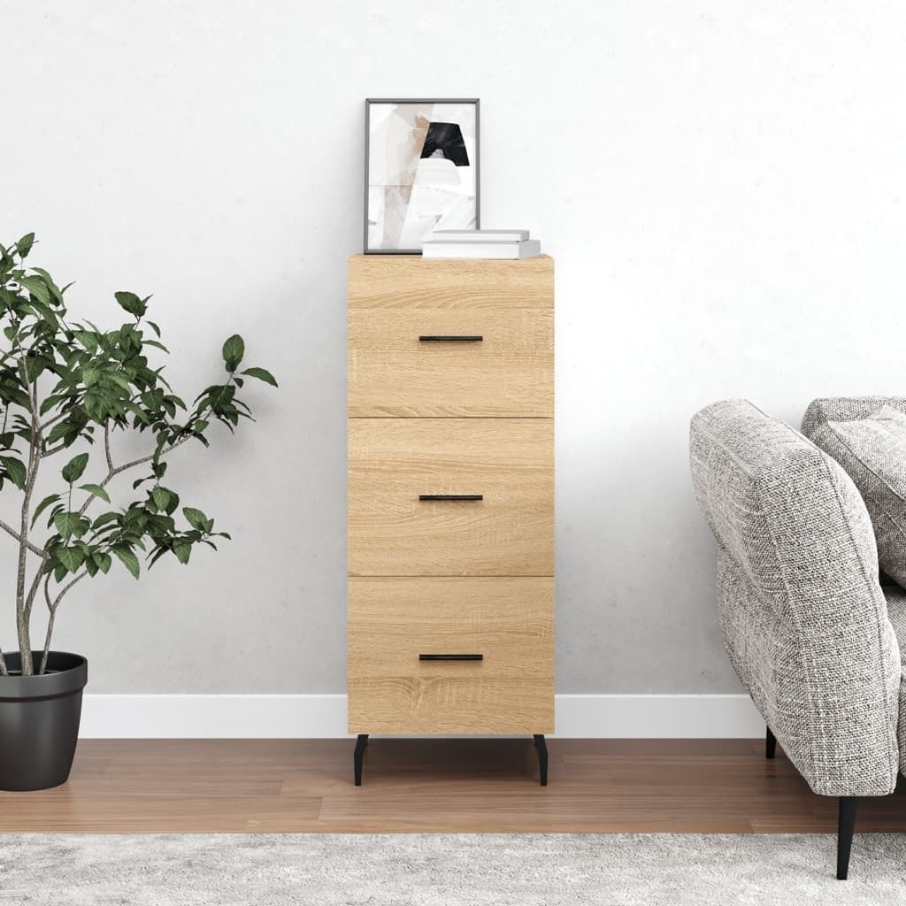 vidaXL Sideboard Sonoma-Eiche 34,5x34x90 cm Holzwerkstoff