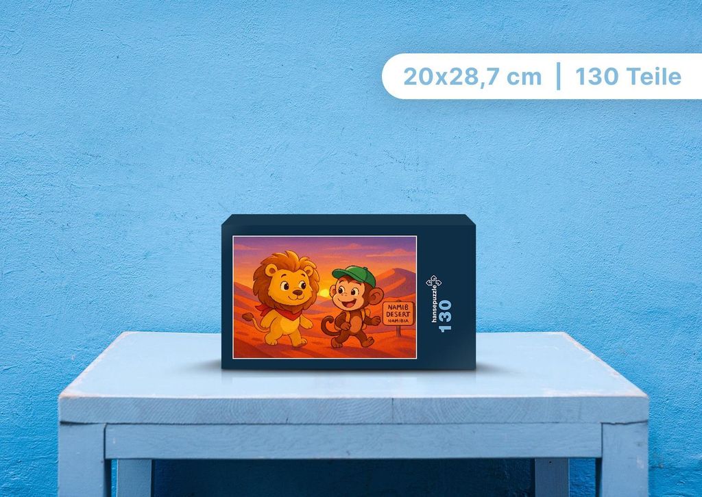 hansepuzzle 110873 - Buschi und Milo Puzzle, 130 Teile, Kinder, 28,7 x 20,0cm mit hochwertiger Aufbewahrung, Kartonbox & Beutel