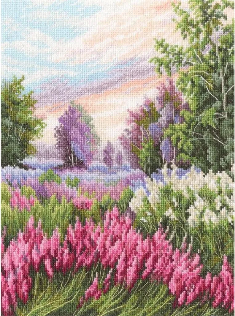 Ricamo Punto Croce RTO Il Vento nelle Erbe - Set Completo 20x27