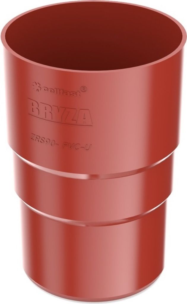 BRYZA Plastová spojka zvodu Ø 90 mm, červená RAL 3011 Obrázok produktu 