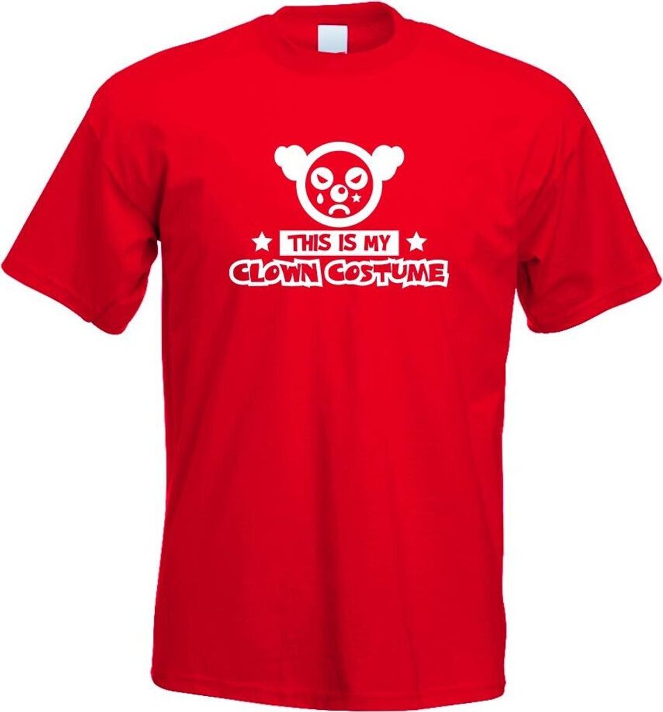 Kiwistar - T-Shirt - rot - This is My Clown Costume Motiv Bedruckt Funshirt Design Print - mit Motiv Bedruckt - Funshirt Design - Sport - Freizeit ...