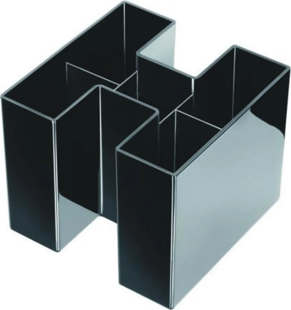 Carquois de bureau Bravo noir en lot de 6 pièces pour fournitures pro