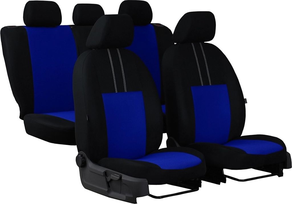 Autositzbezüge 2+3 - Universal Auto Sitzauflagen Set, Pok-Ter Economic Blau