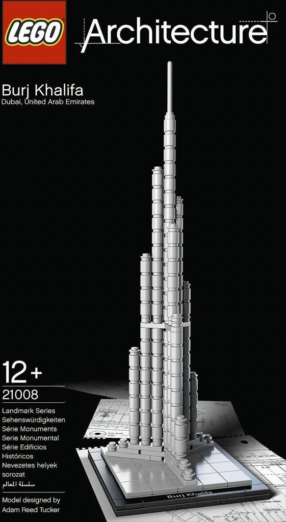 Lego Burj Khalifa, 10 cm, 25 cm, 12 Jahr(e), 208 Stück, Grau