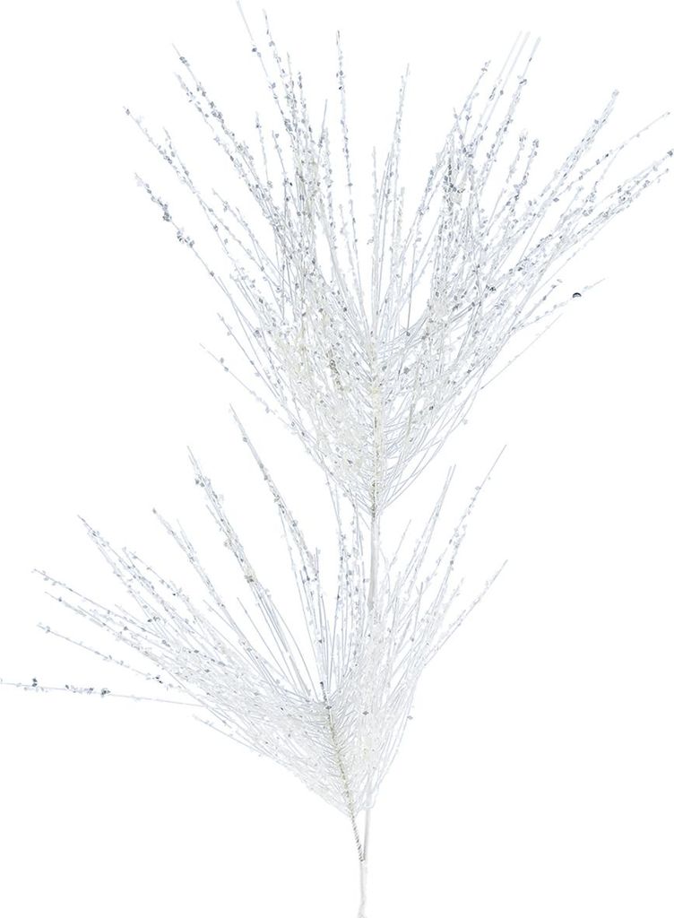 Künstlicher Deko Nadelzweig Glitter für Winter- und Festdeko