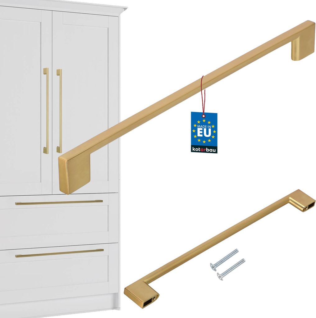 KOTARBAU® Möbelgriffe Gold 289 mm Griffe Möbel ZnAl Produktbild 